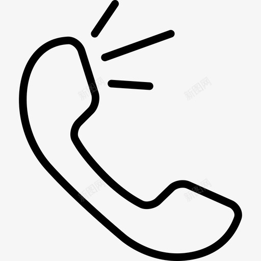 通过电话接口手机收听图标svg_新图网 https://ixintu.com 手机收听 接口 通过电话