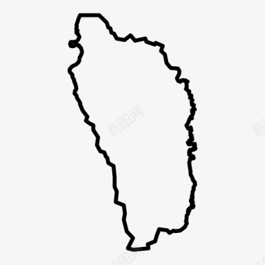 多米尼加国家地理图标图标