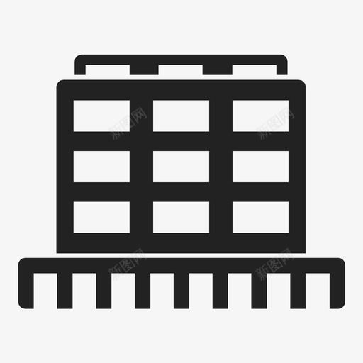 公司房屋酒店图标svg_新图网 https://ixintu.com 代理 企业 住宅 公司 公司办公室 建筑 房屋 酒店