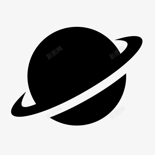 行星太空土星图标svg_新图网 https://ixintu.com 土星 天体 天文学 太空 恒星 环 粗体 自转 行星 轨道