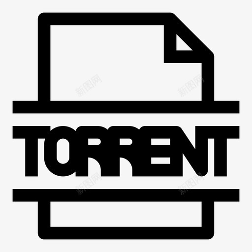 torrent文件文件扩展名图标svg_新图网 https://ixintu.com torrent文件 文件扩展名