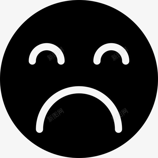 悲伤镜头信息图标svg_新图网 https://ixintu.com 信息 分析 增强 庇护 悲伤 男孩 脸 表情符号 表情符号实心 镜头