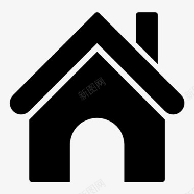 住宅屋顶房地产图标图标