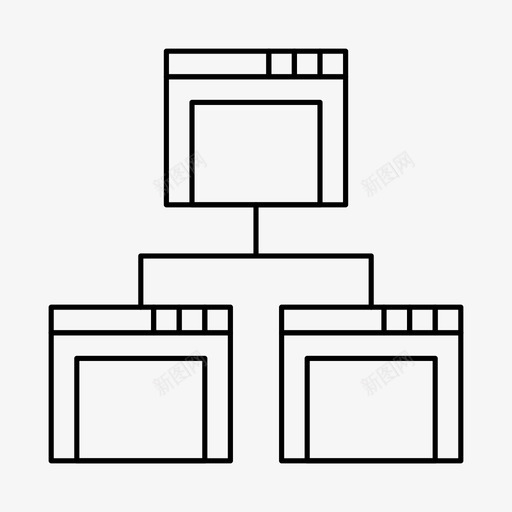 结构web链接图标svg_新图网 https://ixintu.com web 图表 条 框 浏览器 界面 结构 连接 链接