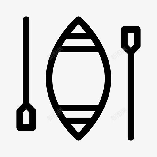 皮划艇水上运输图标svg_新图网 https://ixintu.com 划艇 小船 帆船 救生艇 水上 独木舟 皮划艇 运输 运输和旅行