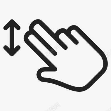 两个手指拖动表演手势图标图标