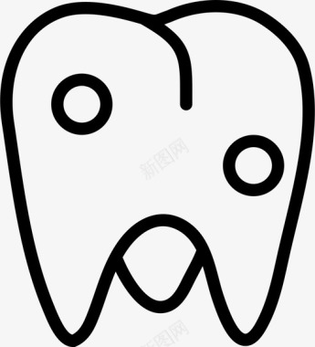 烂臼齿蛀牙清洁图标图标