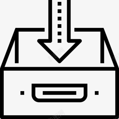 收件箱文件夹托盘项目图标图标