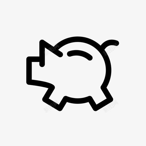 存钱罐存钱保险箱图标svg_新图网 https://ixintu.com 付款 保险箱 储蓄 存钱 存钱罐 容器 线路图标用户界面