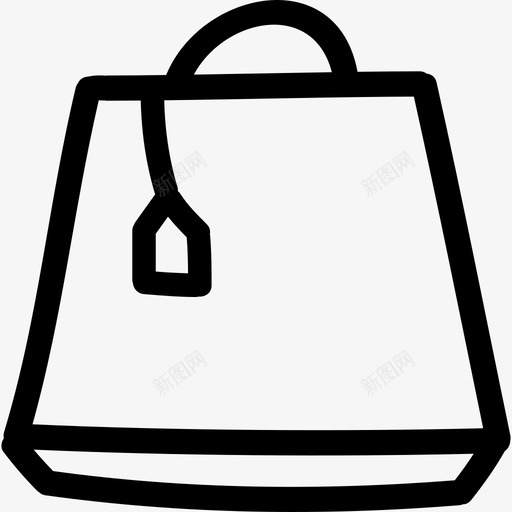 手绘购物袋轮廓变型商业手绘图标svg_新图网 https://ixintu.com 商业 手绘 手绘购物袋轮廓变型