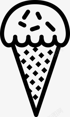 糖霜冰淇淋泼洒美食图标图标