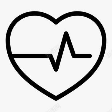 心脏搏动医院介质图标图标