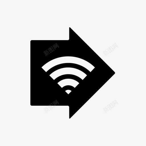 wifi标志无线强度图标svg_新图网 https://ixintu.com wifi wifi标志 互联网 信号 免费wifi 公共 右箭头标志 强度 接入 无线 热点 电源