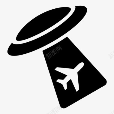 不明飞行物飞机绑架不明飞行物飞机诱拐被困图标图标