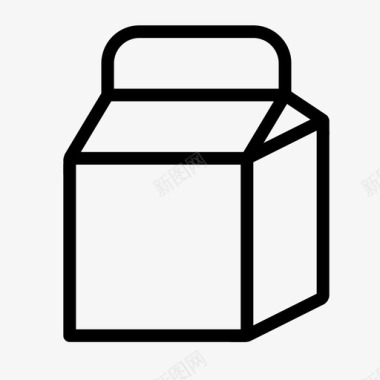 牛奶盒果汁乐趣图标图标