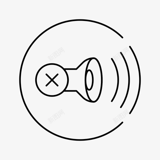 静音波形音量图标svg_新图网 https://ixintu.com 删除 大声 扬声器 收听 波形 硬 静音 音乐 音量 音频
