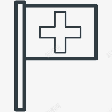 药房招牌医疗健康线图标图标