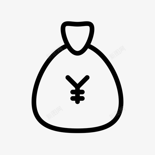 现金袋袋子银行图标svg_新图网 https://ixintu.com 日元 现金袋 硬币 袋子 财富 货币 货币金融 金融 银行