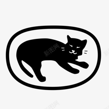 休息猫小睡图标图标