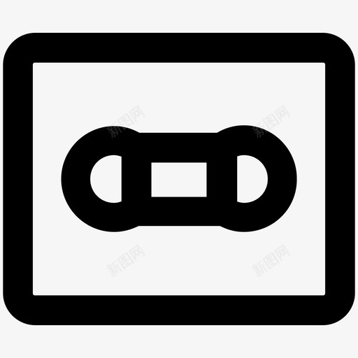 盒式磁带歌曲录音图标svg_新图网 https://ixintu.com 古董 录音 录音磁带 播放器 歌曲 盒式磁带 磁带 磁带盒 音乐加粗线图标