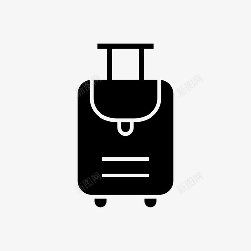 行李包随身携带图标svg_新图网 https://ixintu.com 包 户外 手推车 拉 旅行 行李 轮子 随身携带 飞机