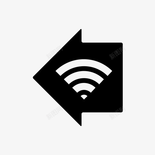 wifi标志免费无线接入技术图标svg_新图网 https://ixintu.com wifi wifi标志 互联网 信号 免费无线接入 左箭头标志 技术 方向 板 热点 网络