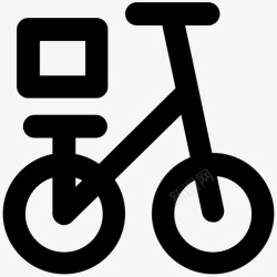 包裹商品自行车送货踏板包裹图标高清图片