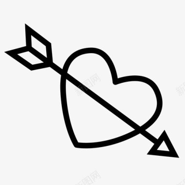 心与箭丘比特爱情图标图标