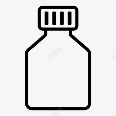 小瓶瓶子盖子图标图标