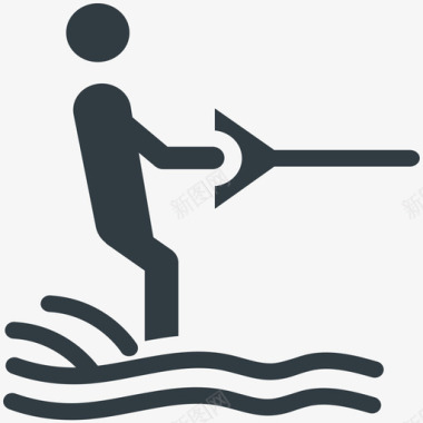滑水运动酷标图标图标