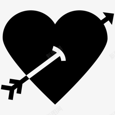 爱情爱情射箭情感连接图标图标