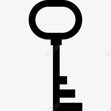 简单的钥匙轮廓安全钥匙图标图标