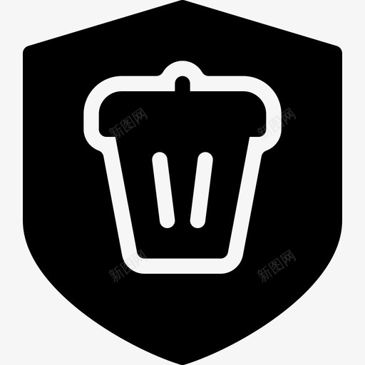 垃圾保护盾牌安全图标svg_新图网 https://ixintu.com 垃圾 垃圾保护 安全 安全固体图标 盾牌