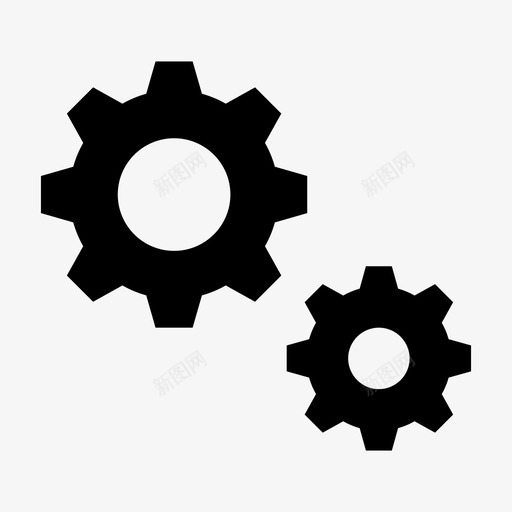 齿轮机器制造图标svg_新图网 https://ixintu.com 偏好 制造 字形 机器 设置 调整 转动 过程 齿轮