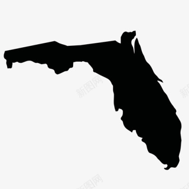 美国佛罗里达地图集图标图标