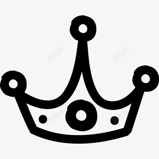 皇冠手绘轮廓形状手绘图标svg_新图网 https://ixintu.com 形状 手绘 皇冠手绘轮廓
