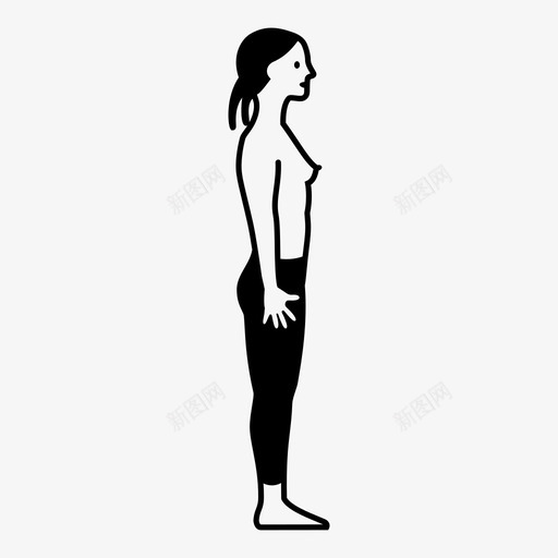 山式侧面体制图标svg_新图网 https://ixintu.com 三昧 伸展 体制 侧面 女人 山式 瑜伽 站立