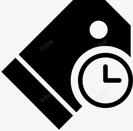 时钟价格标签互动性强图标svg_新图网 https://ixintu.com 互动性强 时钟价格标签