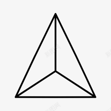三角形三边科学图标图标