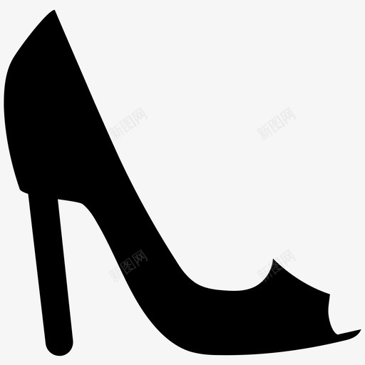 高跟鞋衣服大胆的固体图标svg_新图网 https://ixintu.com 衣服大胆的固体图标 高跟鞋