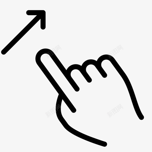 向上滑动技术放大镜图标svg_新图网 https://ixintu.com 危险 向上滑动 品牌 增强 平滑手势 手 手势 手指 技术 放大镜 触摸
