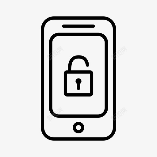 解锁访问打开图标svg_新图网 https://ixintu.com 50个智能手机和图标 pin 专用 密码 打开 电话 解锁 访问