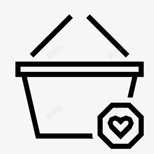 购物篮书签桶图标svg_新图网 https://ixintu.com 书签 心 最爱 桶 组织者 角度购物 购物篮 购物车