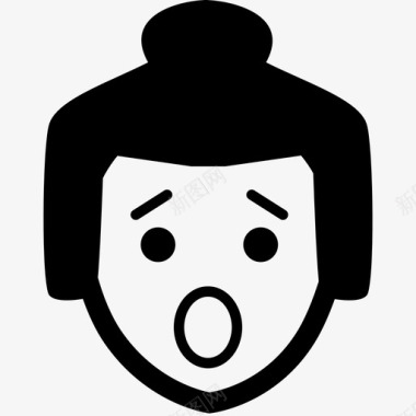 惊讶上结尖酸图标图标