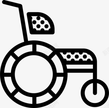 轮椅瘫痪医学图标图标