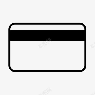 信用卡条纹签名图标图标
