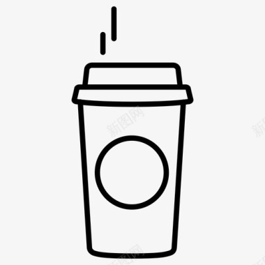 大杯咖啡拿铁热咖啡图标图标