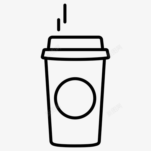 大杯咖啡拿铁热咖啡图标svg_新图网 https://ixintu.com 卡布奇诺 咖啡因 咖啡店 大杯 大杯咖啡 拿铁 星巴克 格兰德 浓缩咖啡 热咖啡 饮料