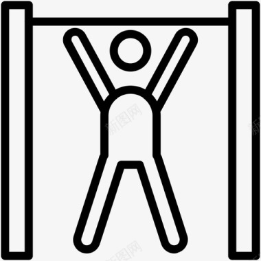 体操吧健身场所物体图标图标