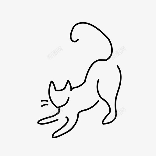 猫表演片游戏图标svg_新图网 https://ixintu.com 动物 小猫 材料 游戏 物体 猫 简单 线 表演片